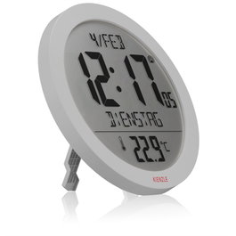 Kienzle Reloj de pared digital con control por radio y temperatura ambiente - Blanco