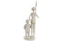 DKD Home Decor Figura de Resina Blanco y Dorado 9x8x25 cm