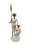 DKD Home Decor Figura de Resina Blanco y Dorado 9x8x25 cm