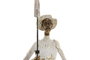 DKD Home Decor Figura de Resina Blanco y Dorado 9x8x25 cm