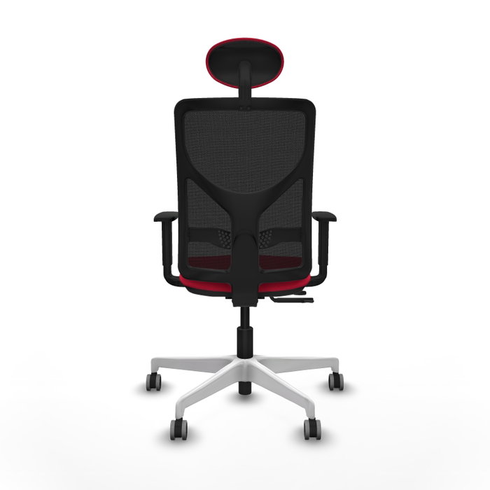 PIQUERAS Y CRESPO Silla de oficina Motilla con mecanismo Sincro/Traslack, Rojo y Negro