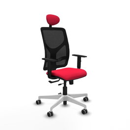 PIQUERAS Y CRESPO Silla de oficina Motilla con mecanismo Sincro/Traslack, Rojo y Negro