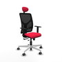 PIQUERAS Y CRESPO Silla de oficina Motilla con mecanismo Sincro/Traslack, Rojo y Negro
