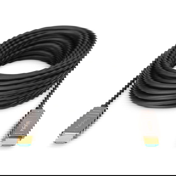 Digitus AK-330126-300-S Cable Híbrido de Fibra Óptica HDMI AOC UHD 8K 30m Negro