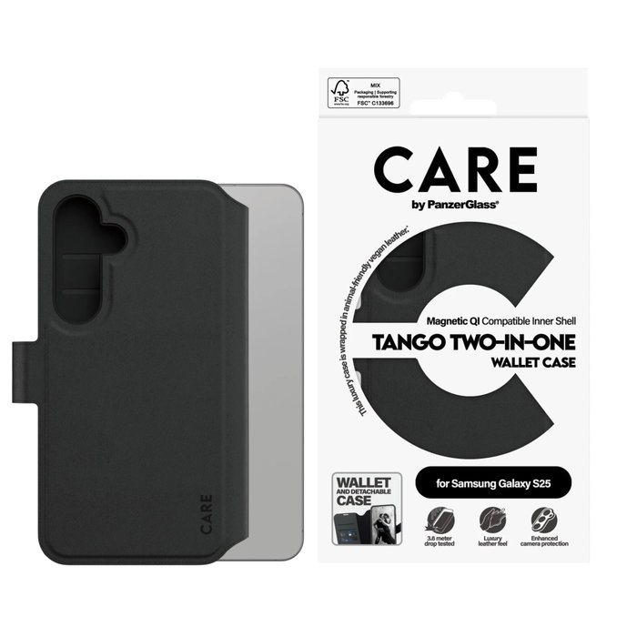 Care Tango Two-in-One Wallet Qi S25 Negro