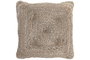 DKD Home Decor Cojín para Silla de Yute y Algodón 40x40x4 cm Marrón Natural