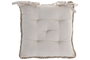 DKD Home Decor Cojín para Silla de Yute y Algodón 40x40x4 cm Marrón Natural