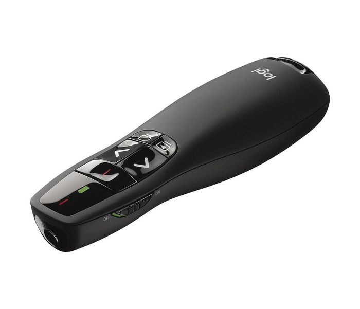 Logitech R400 Presentador Inalámbrico con Puntero Láser Rojo, Alcance 15 m y Receptor USB Plug-and-Play Logitech R400 Presentador Inalámbrico con Puntero Láser Rojo, Alcance 15 m y Receptor USB Plug-and-Play