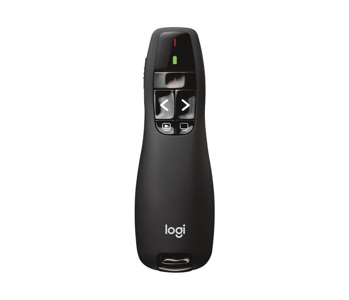 Logitech R400 Presentador Inalámbrico con Puntero Láser Rojo, Alcance 15 m y Receptor USB Plug-and-Play Logitech R400 Presentador Inalámbrico con Puntero Láser Rojo, Alcance 15 m y Receptor USB Plug-and-Play