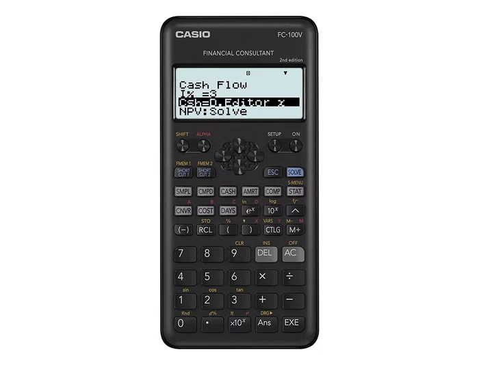 Casio FC-100V Calculadora Financiera y Científica Gris