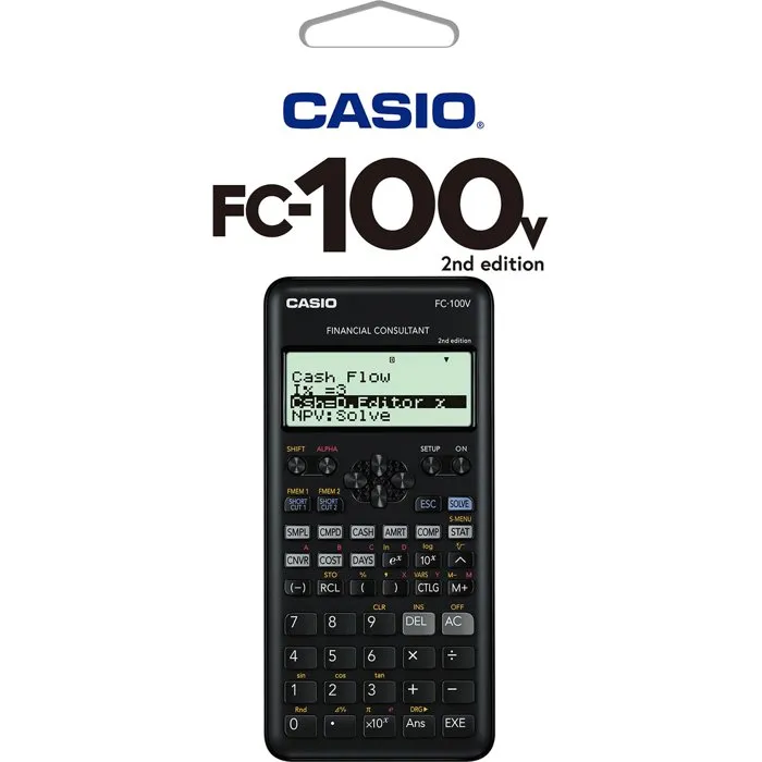 Casio FC-100V Calculadora Financiera y Científica Gris