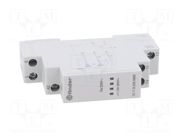 FINDER 13.11 Relé de instalación biestable por impulsos SPDT 12A 230V AC
