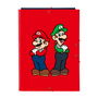 Carpeta de anillas Super Mario Mamma mia Rojo Azul marino A4 26 x 33.5 x 2.5 cm