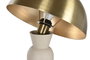 DKD Home Decor Lámpara de pie de metal Crema y dorado