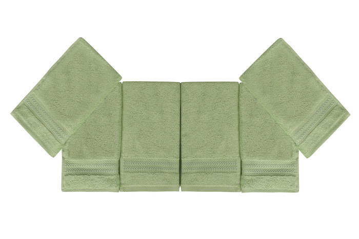 Mijölnir Juego de Toallas de Algodón 500 gr/m², 6 Piezas, Color Verde, Suaves y Absorbentes Mijölnir Juego de Toallas de Algodón 500 gr/m², 6 Piezas, Color Verde, Suaves y Absorbentes