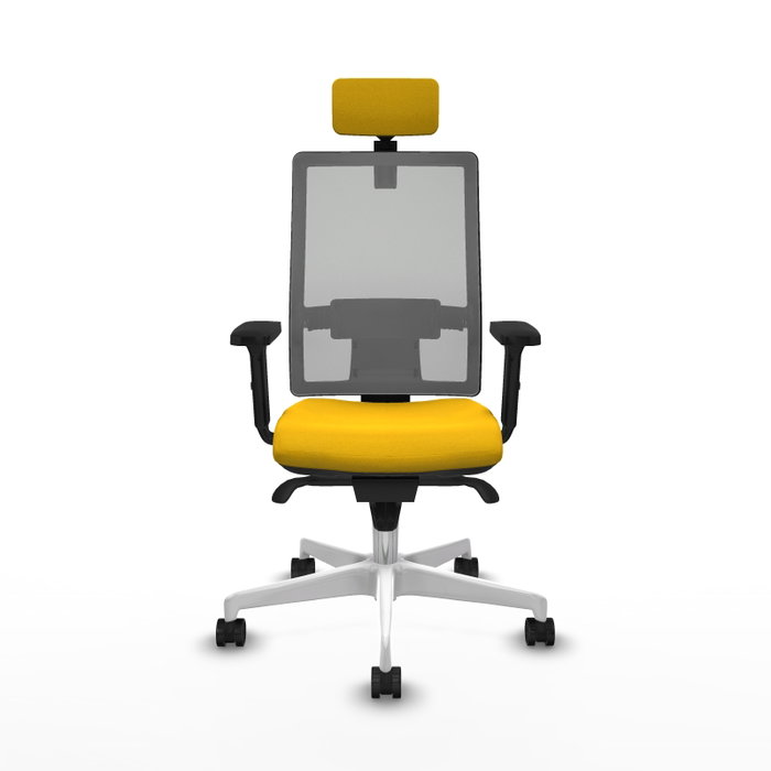 PIQUERAS Y CRESPO Silla de oficina Horna con mecanismo Sincro, Amarillo y Gris PIQUERAS Y CRESPO Silla de oficina Horna con mecanismo Sincro, Amarillo y Gris