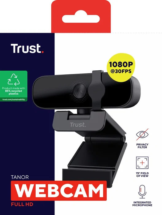 Trust Tanor Webcam Full HD 1080p Negro Trust Tanor Webcam Full HD 1080p Negro