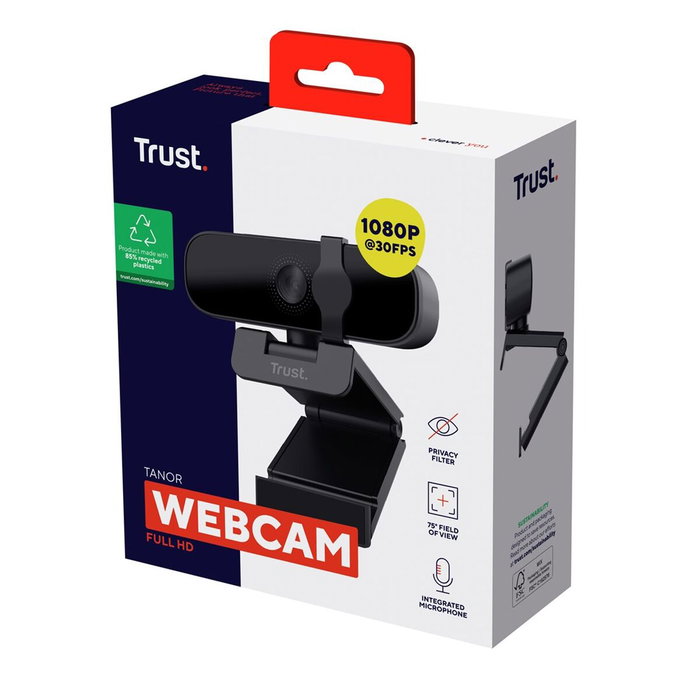 Trust Tanor Webcam Full HD 1080p Negro