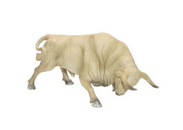 Deqube Toro Bravo Jabonero Embistiendo Figura Animal Pintada a Mano