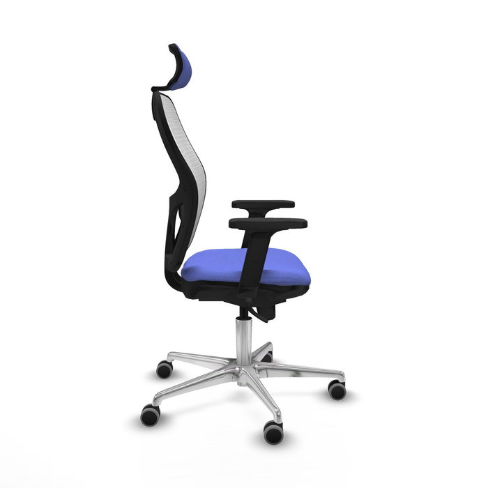 PIQUERAS Y CRESPO Silla de oficina Jorquera con mecanismo Sincro, Azul claro y Blanco