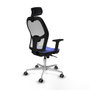 PIQUERAS Y CRESPO Silla de oficina Jorquera con mecanismo Sincro, Azul claro y Blanco