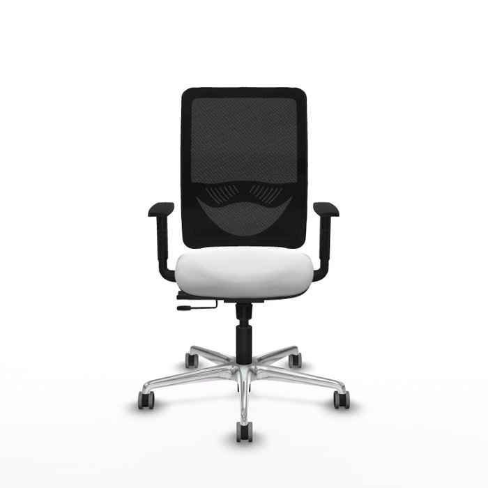 PIQUERAS Y CRESPO Silla de oficina Zulema con mecanismo Sincro/Traslack, Blanco/Negro
