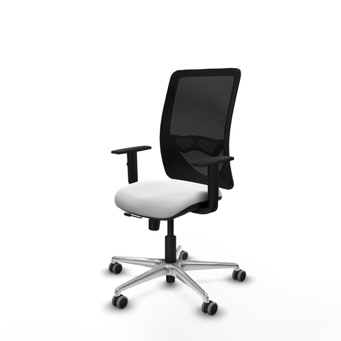 PIQUERAS Y CRESPO Silla de oficina Zulema con mecanismo Sincro/Traslack, Blanco/Negro