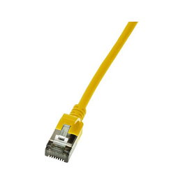 LogiLink Patch cable Cat.6A TPE SlimLine amarillo 3,0m