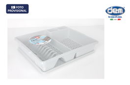 Inde Escurreplatos con Bandeja Toti Blanco 45 cm x 37 cm x 9 cm (4 Unidades)