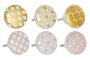 DKD Home Decor Pomos de Gres y Metal 4x4x2,5 cm Surtidos