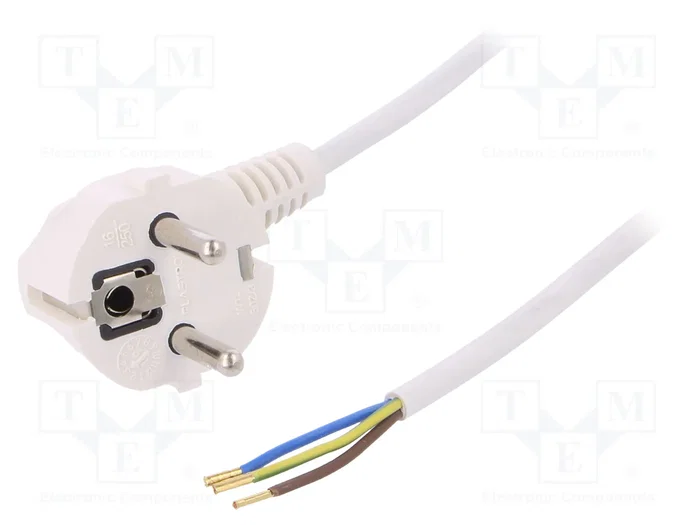 PLASTROL Cable de alimentación H03VV-F, OMY, 3x0,75mm2, 3m, Blanco PLASTROL Cable de alimentación H03VV-F, OMY, 3x0,75mm2, 3m, Blanco