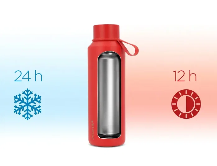 Antartik Botella portalíquidos Antartik Core isotérmica acero inoxidable libre de BPA rojo 600 ml