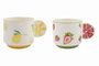 DKD Home Decor Mug Moderno Amarillo Rojo 9.3 x 7.7 x 12.6 cm Colección Frutas 24 (6 Unidades)