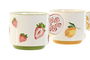 DKD Home Decor Mug Moderno Amarillo Rojo 9.3 x 7.7 x 12.6 cm Colección Frutas 24 (6 Unidades)