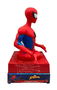 Kids Euroswan Lámpara 3D Spiderman con Despertador y Fecha para Dormitorio Infantil, Luz Nocturna, Regalo para Niños