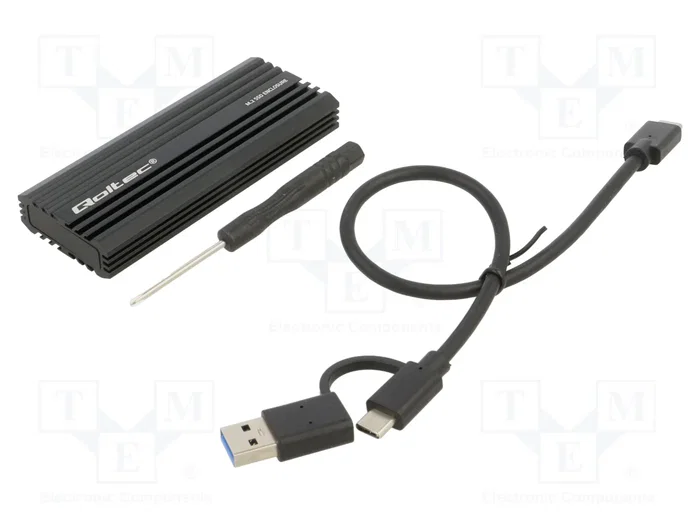 QOLTEC Carcasa de disco M.2 USB 3.1 Gen 2 en aluminio QOLTEC Carcasa de disco M.2 USB 3.1 Gen 2 en aluminio