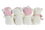 DKD Home Decor Figura Navidad Fantasia Oso Rosa Dorado Crema Resina 15.5 x 5.5 x 7.5 cm