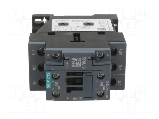 SIEMENS 3RT2026-1FB40 Contactor 3-polar 24V DC