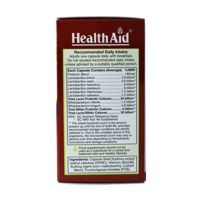 Health Aid MoodProbio 30.000 millones 30 cápsulas vegetales Health Aid MoodProbio 30.000 millones 30 cápsulas vegetales