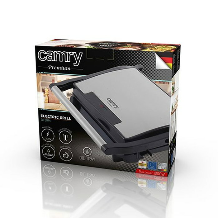 ADLER Grill eléctrico Camry 2100W con bandeja