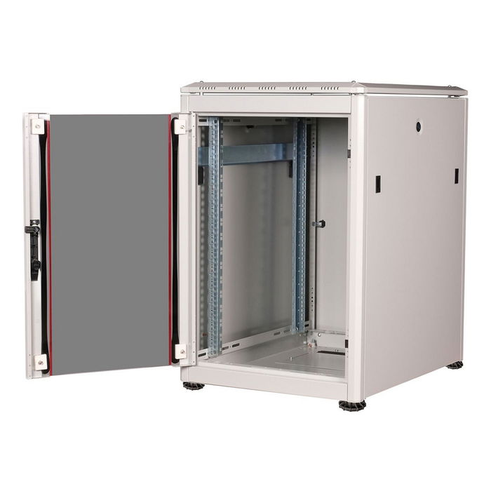 ROLINE Rack o Bastidor de Red 19 Pulgadas 16U 600x800 mm, Gris, Vidrio Traslúcido, 600 kg Capacidad, 26.21.0048