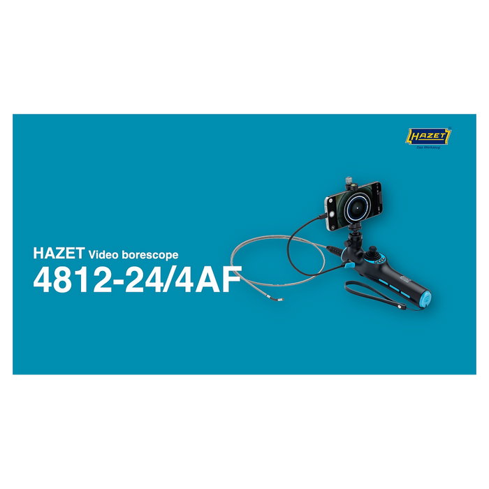 Hazet Videoendoscopio HD con sonda de 360° de 3,9 mm, 4 piezas