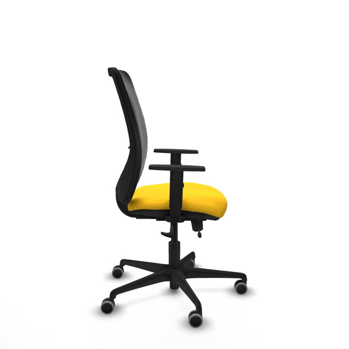 PIQUERAS Y CRESPO Silla de oficina Zulema con mecanismo Sincro/Traslack Amarillo y Negro