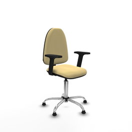 PIQUERAS Y CRESPO Silla de oficina Aýna Crema con Base Cromada