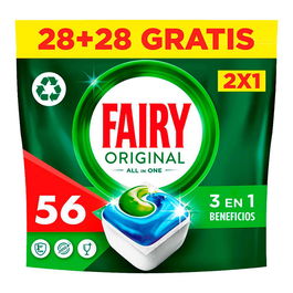 Fairy Cápsulas para Lavavajillas Todo en 1 Original 56 Unidades