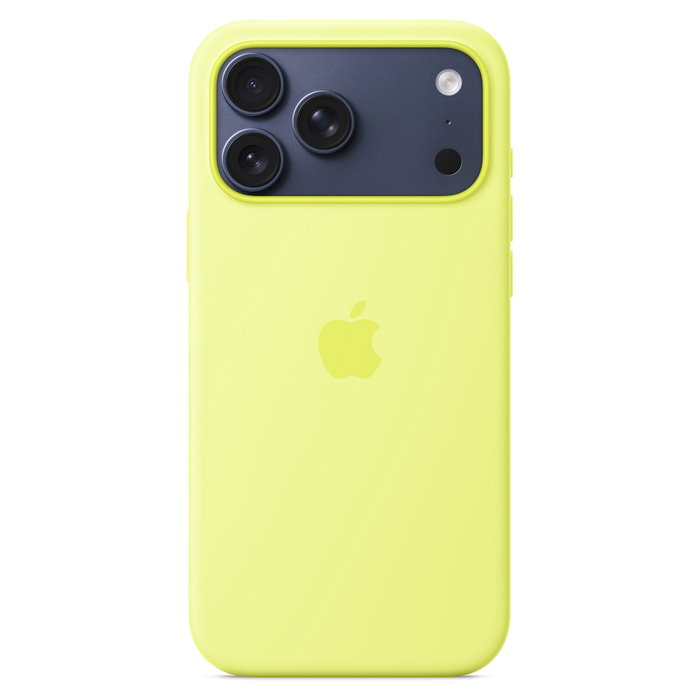 Apple iPhone 17 Pro Max Funda de silicona con MagSafe - Amarillo neón