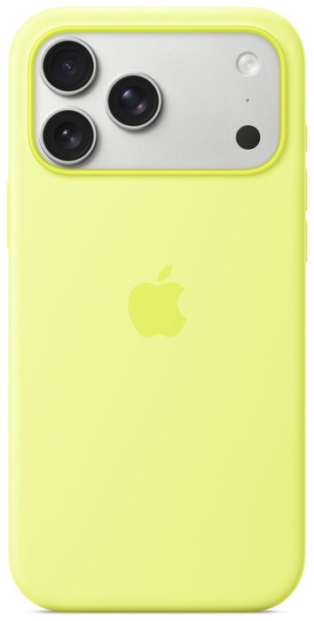 Apple iPhone 17 Pro Max Funda de silicona con MagSafe - Amarillo neón