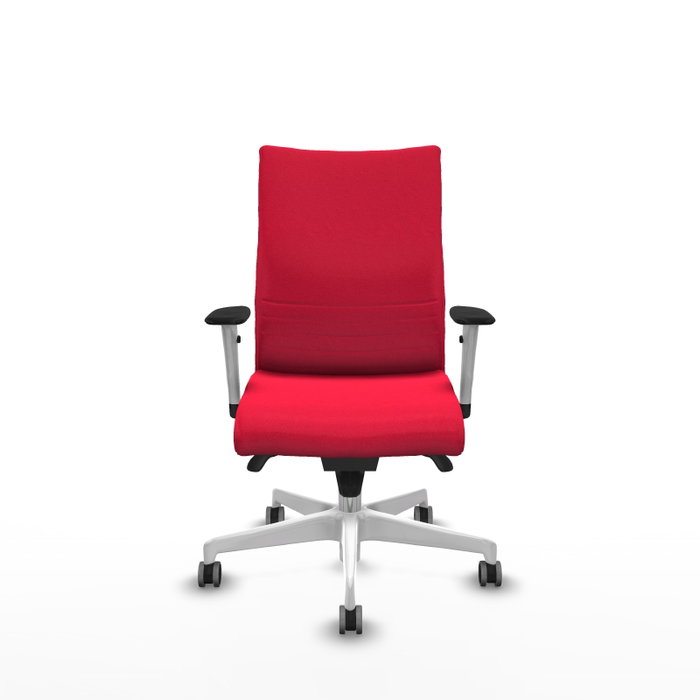 PIQUERAS Y CRESPO Silla Albacete confidente con mecanismo Sincro, Tela Roja y Base Blanca PIQUERAS Y CRESPO Silla Albacete confidente con mecanismo Sincro, Tela Roja y Base Blanca