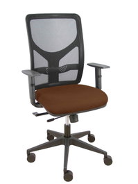 PIQUERAS Y CRESPO Silla de oficina Motilla con mecanismo Sincro/Traslack Marrón y Negro