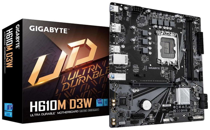 Gigabyte H610M D3W DDR5 Micro ATX Gigabyte H610M D3W DDR5 Micro ATX